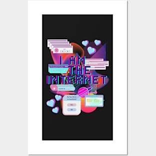 I am the internet y2k vaporwave vibe Posters and Art